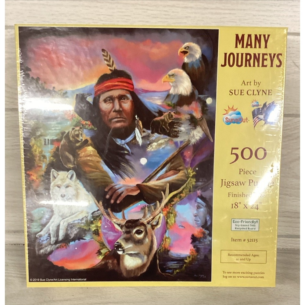 SUNSOUT 500pc Puzzle 18"x24"‎ Clyne Many Journeys *Factory Sealed*